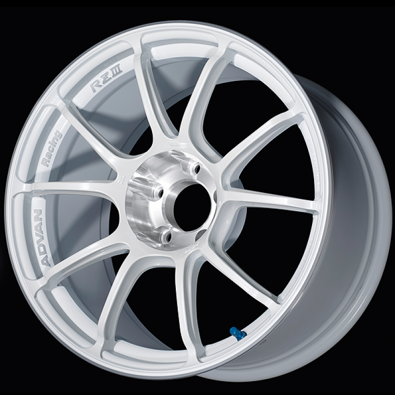 Advan RZIII 18x8.0 / +47 Offset / 5x100 BC / 63mm Bore / Racing White Metallic & Diamond Cut