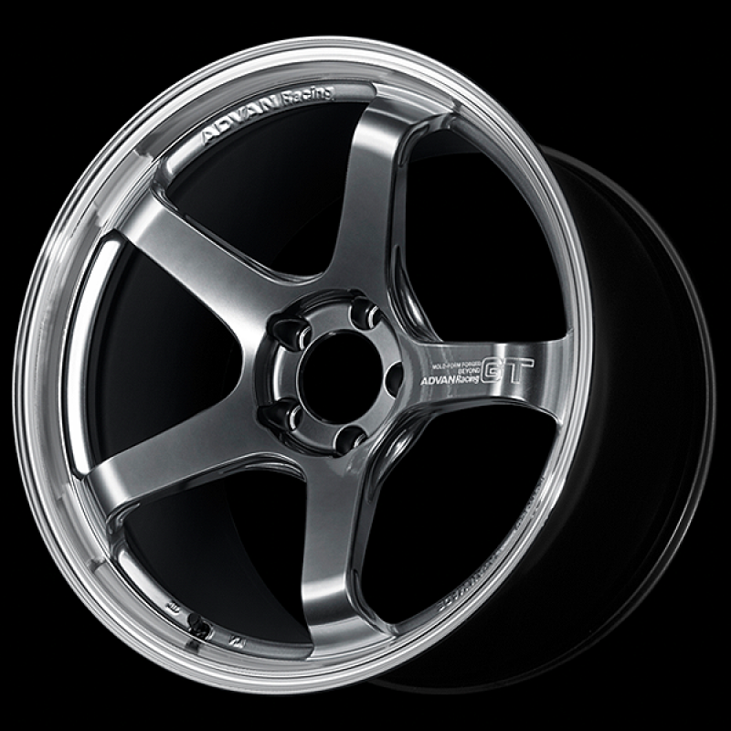 Advan GT Beyond 19X9.5" +22 Offset 5x120 Wheel in Machining and Hyper Platinum Black