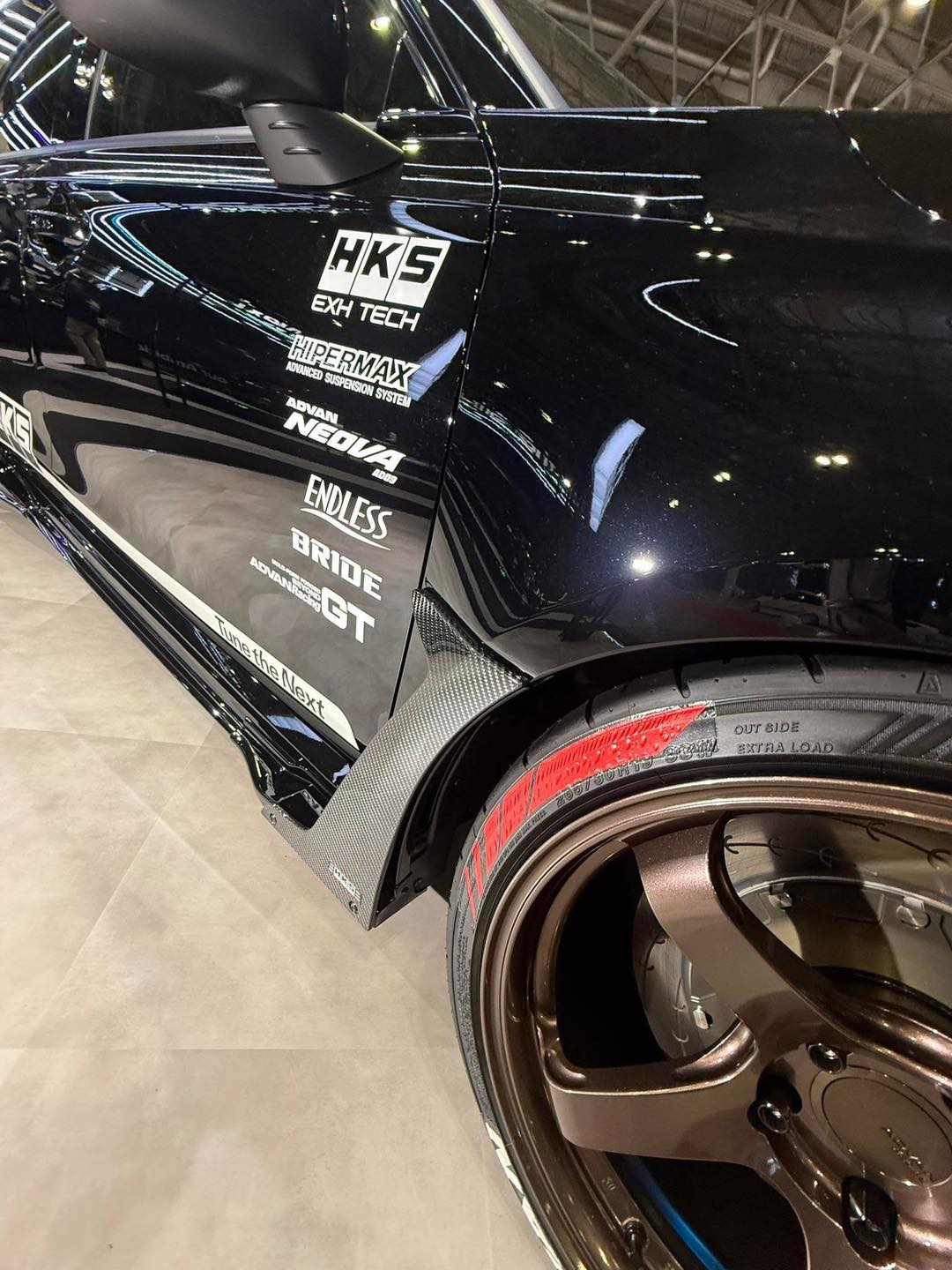 HKS FL5 Civic Type R Side Skirt Diffusers w Carbon Fiber | 53004-AH002